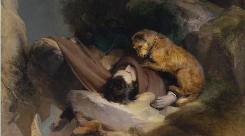 Sir Edwin Henry Landseer, Attachment.  1829. Oil on canvas. 39 7/8 x 32 7/8 in. Saint Louis Art Museum.